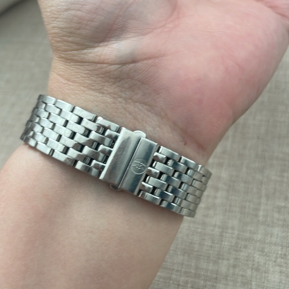 Michele Deco Stainless Watch with Diamond Inset Numerals - Picture 5 of 10